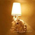 New Design Resin horse head shape wall lamp industrial vintage hotel project wall lamp lighting